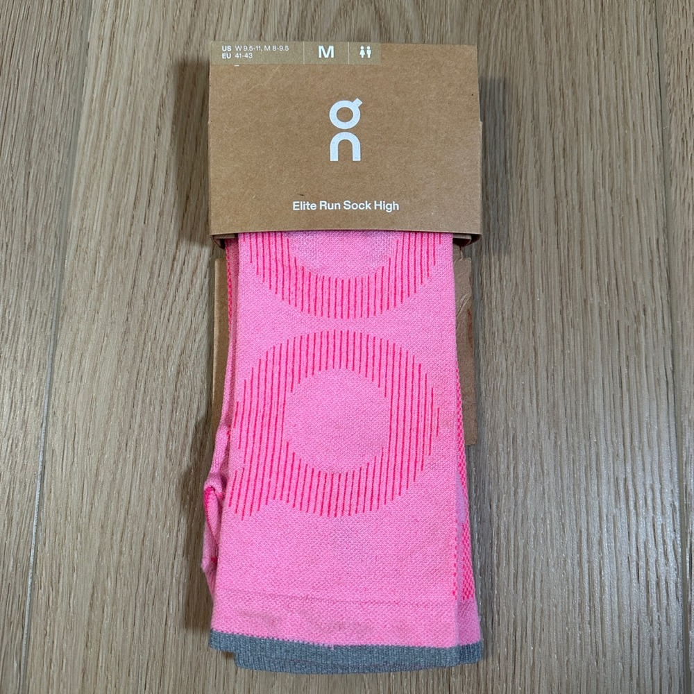 On Running Elite Run Sock High Raspberry Pink Womens M 9.5-11 2UF10013955 NEW